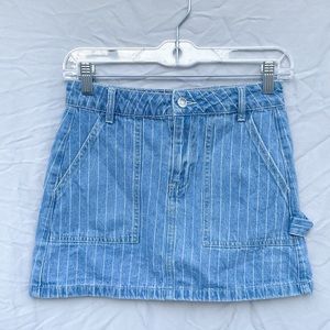 Pacsun Pinstripe Denim Skirt
